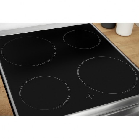 INDESIT | Cooker | IS5V8CHX/E | Hob type Vitroceramic | Oven type Electric | Stainless steel | Width 50 cm | Grilling | Electron - 3